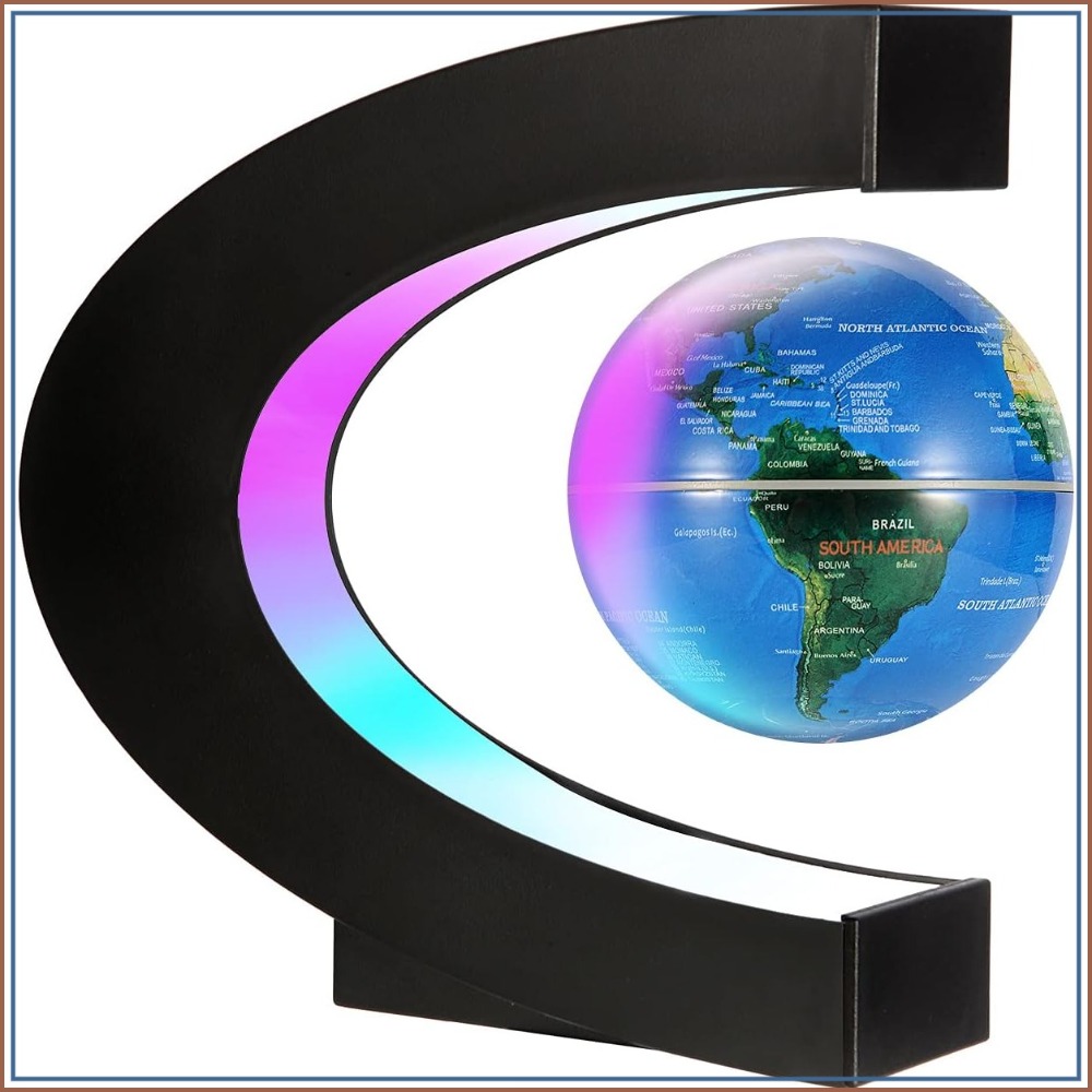 Tech For Office - Magnetic Levitating Floating World Map Globe,