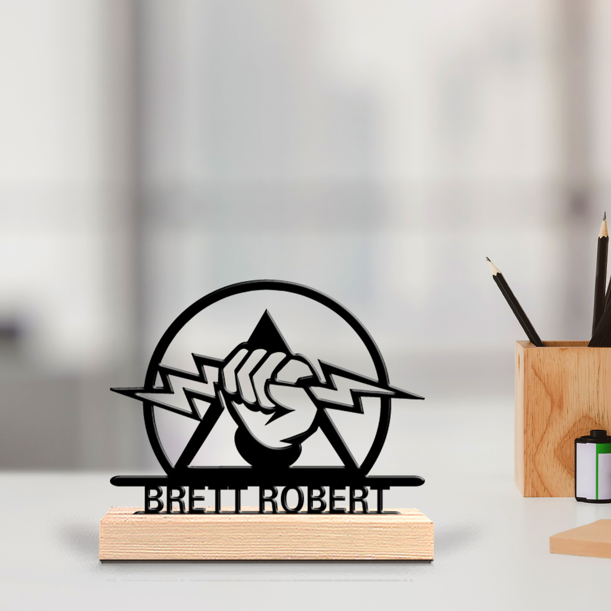 Office Tech Gifts - Custom Engraved Electrical Engineer Metal Desk
