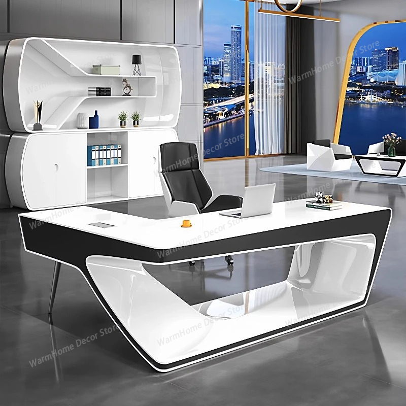 Tech Office Vibe - Modern Minimalist L Shaped Design Futuristic