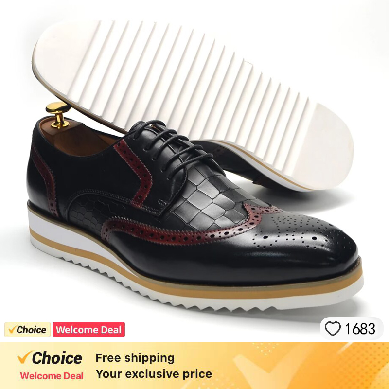 Handmade men shoes luxury bran - Office High Tech review and price