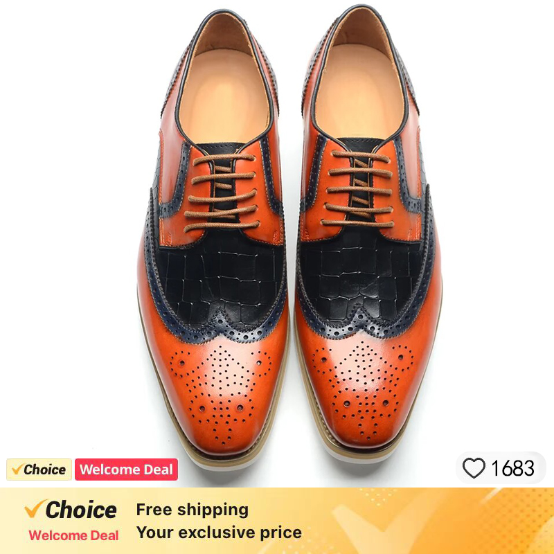 Handmade men shoes luxury bran - Office High Tech review and price
