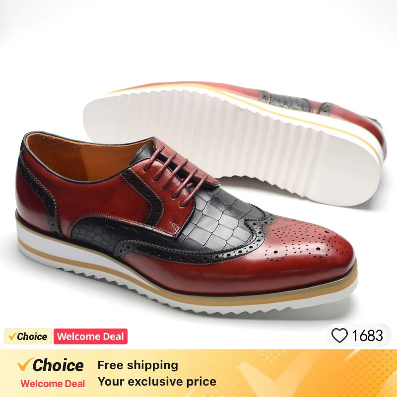 Handmade men shoes luxury bran - Office High Tech review and price