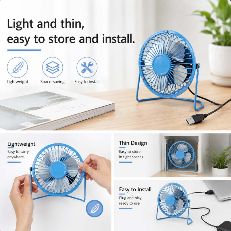 Mini Fan USB Fan Lightweight R - Office High Tech review and price