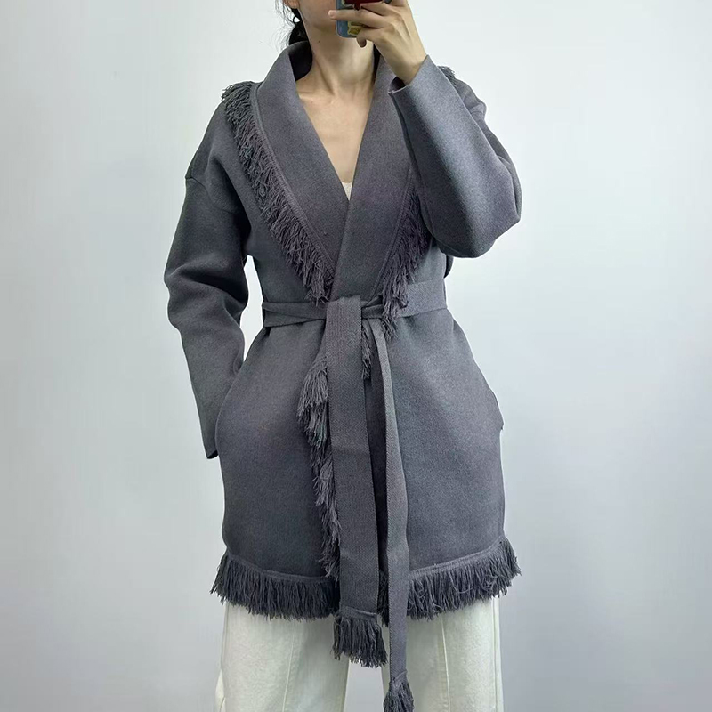 Ladies fringed long wool knit  - Office High Tech review and price