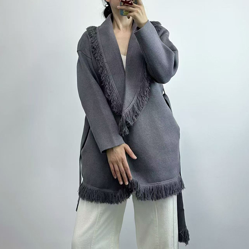 Ladies fringed long wool knit  - Office High Tech review and price